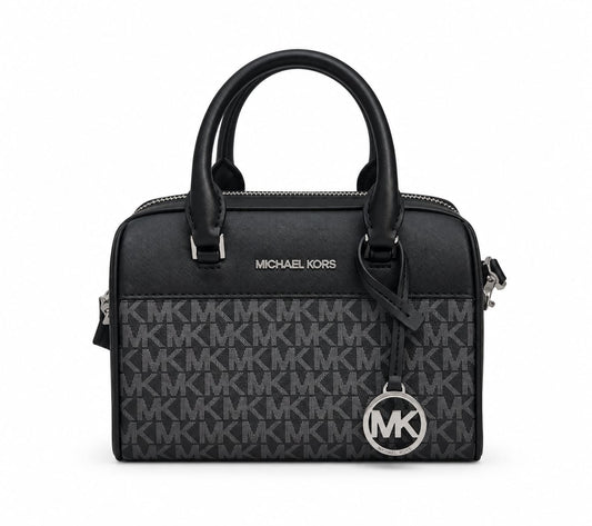 Michael Kors Black Travel Extra-Small Signature Duffel Crossbody Bag | Gently Used |