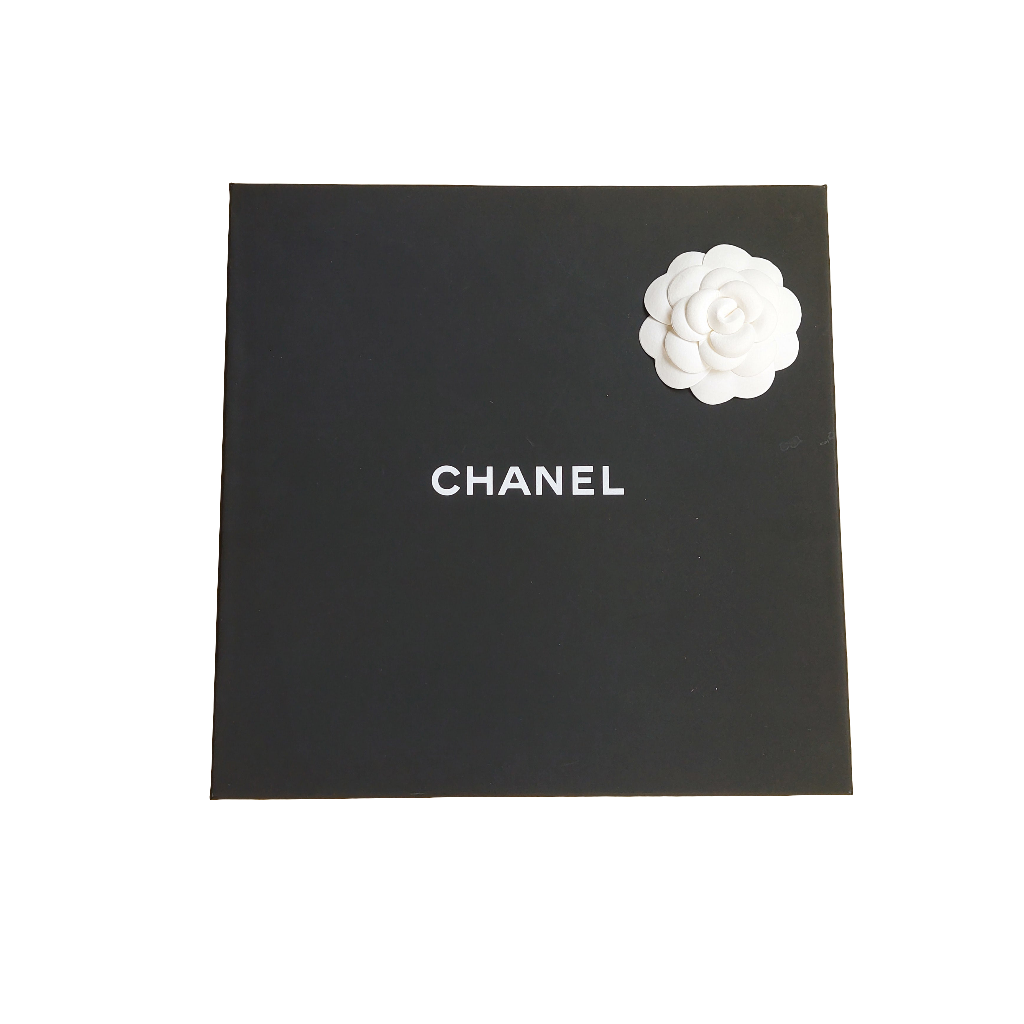 Chanel Blue & White Monogrammed Silk Square Scarf | Like New |