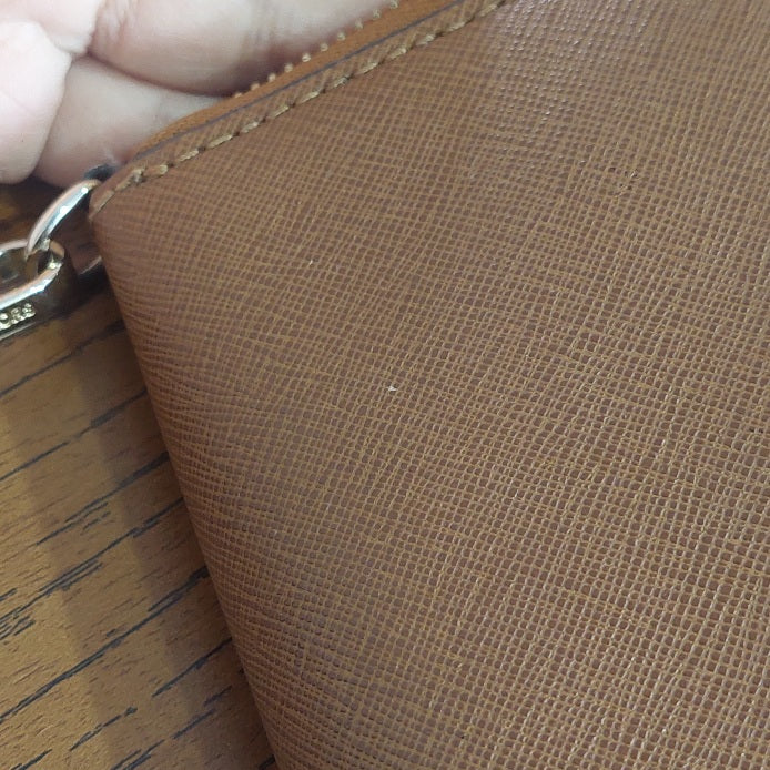 Michael Kors Tan Saffiano Leather Zip-Around Wallet | Pre Loved |
