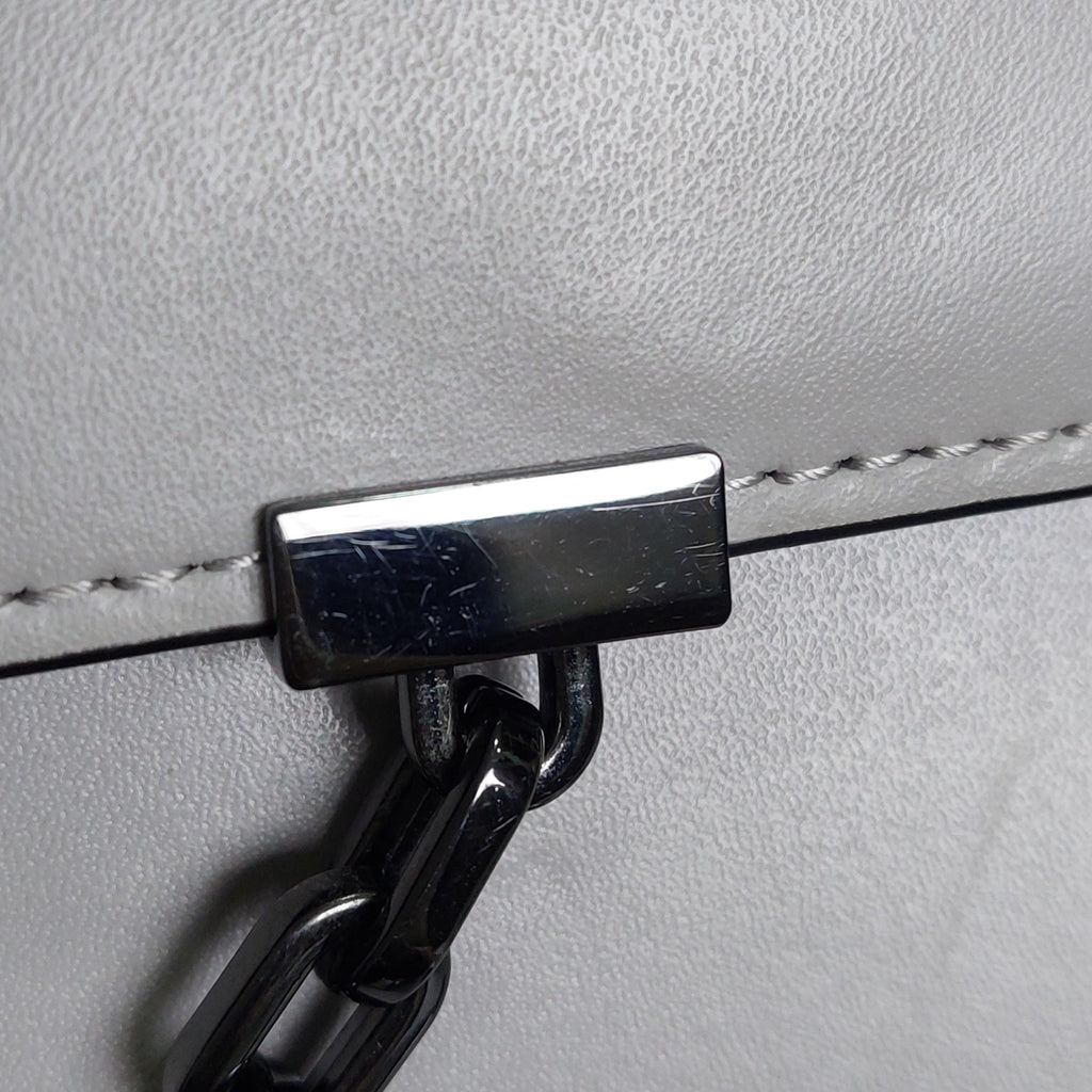 Karl Lagerfeld Grey Leather K/Karl Seven Medium Shoulder Bag | Pre Loved |