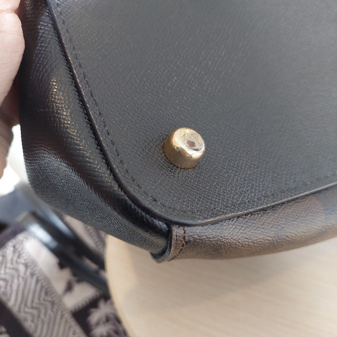 Coach Brown & Black Signature Coated Canvas 'Casey' Tote Bag | Pre Loved |
