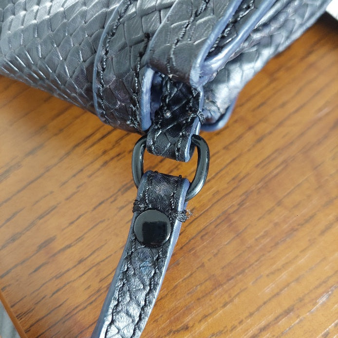 Rebecca Minkoff Black Textured Leather Small Crossbody Bag | Pre loved |