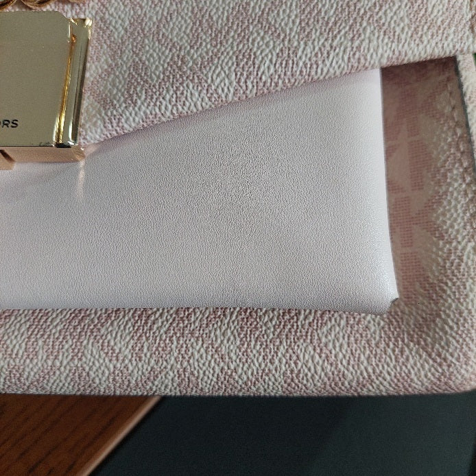Michael Kors Ballet Pink Leatherette & Canvas Monogram Lita Crossbody Bag | Gently Used |