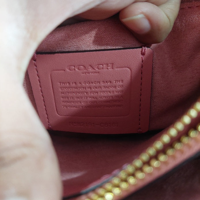 Coach Faded Blush Multi Kleo Pebble Leather Top Handle Crossbody Bag | Gently Used |