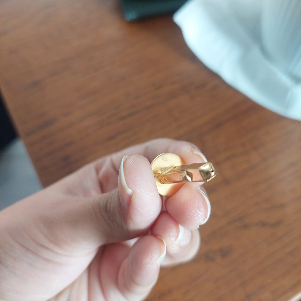 Louis Vuitton Men's Gold Bouton Cufflinks | Pre Loved |