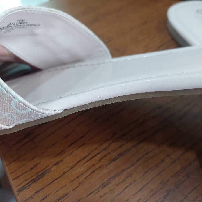 Guess Pink Lures Logo Sandals | Gently Used |