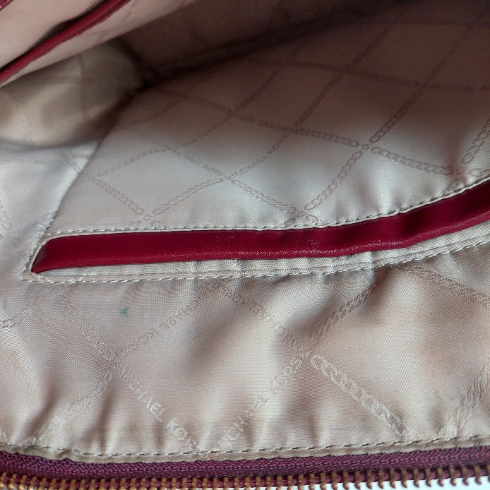 Michael Kors Plum Monogram Jet Set Travel Medium Tote | Pre Loved |