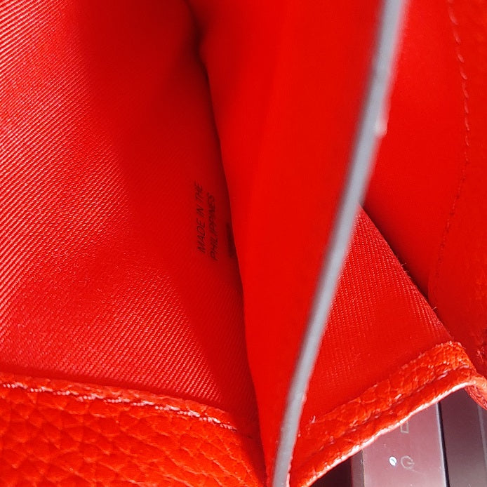 Tory Burch Red Pebbled Leather Mcgraw Wallet Crossbody | Gently Used |