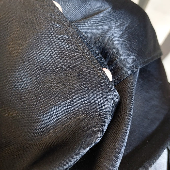 ZARA Black Satin Wrap Long Skirt | Brand New |