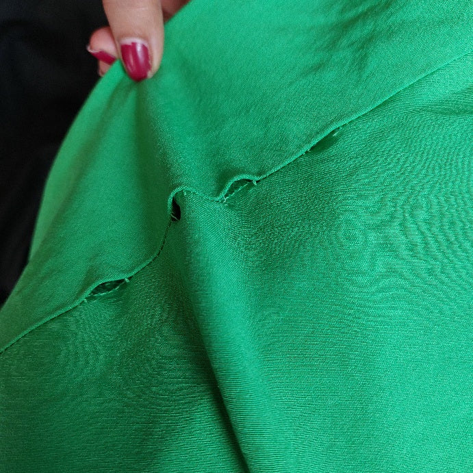 Mango Parrot Green Side Ruche Sleeveless Short Dress | Pre Loved |