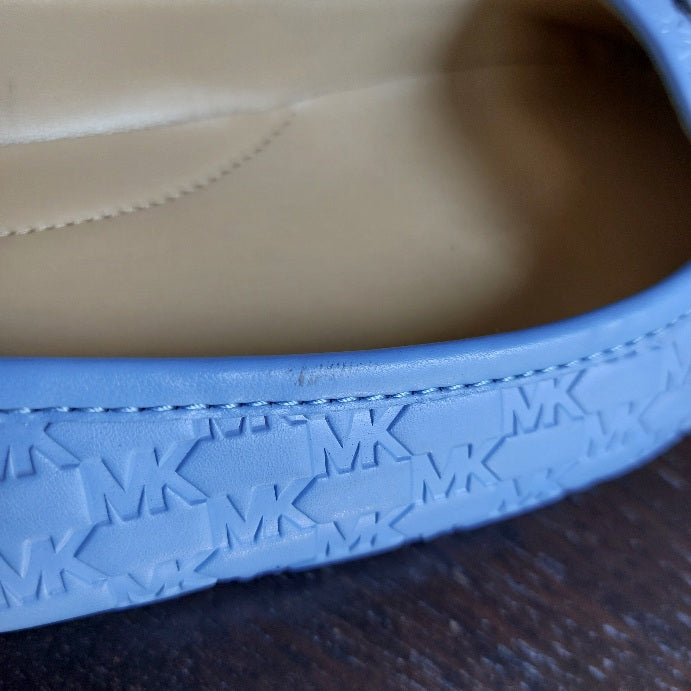 Michael Kors Blue Moccasin Faux Leather Fulton Loafers | Pre Loved |
