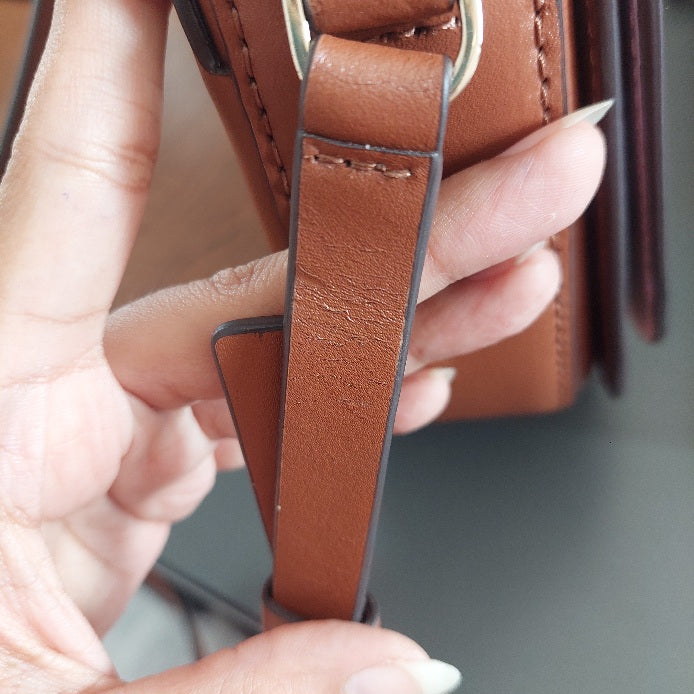 Kate Spade Tan Leather Nadine Medium Flap Crossbody Bag | Pre Loved |