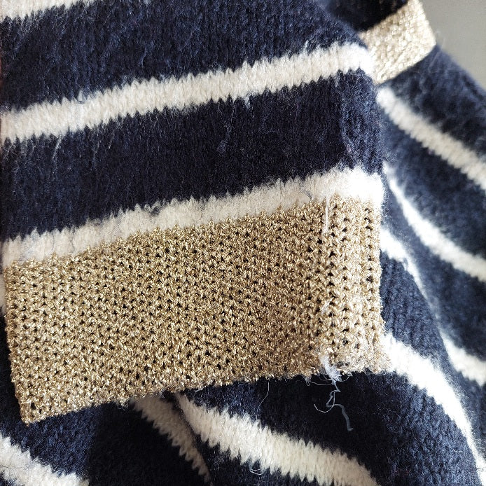 Marks & Spencer Navy & Cream Striped Sweater | Pre Loved |