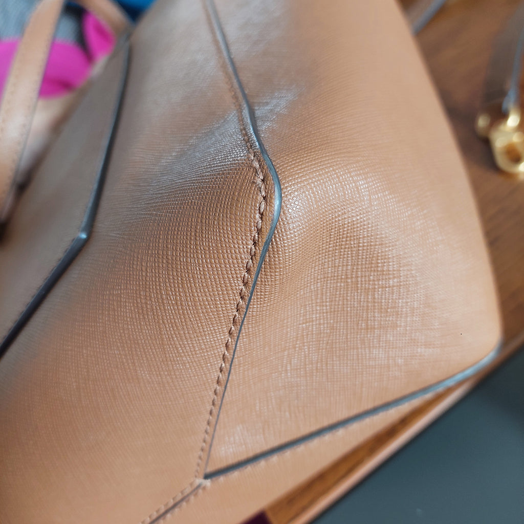 Tory Burch 'Emerson' Tan Leather Tote Bag | Pre Loved |