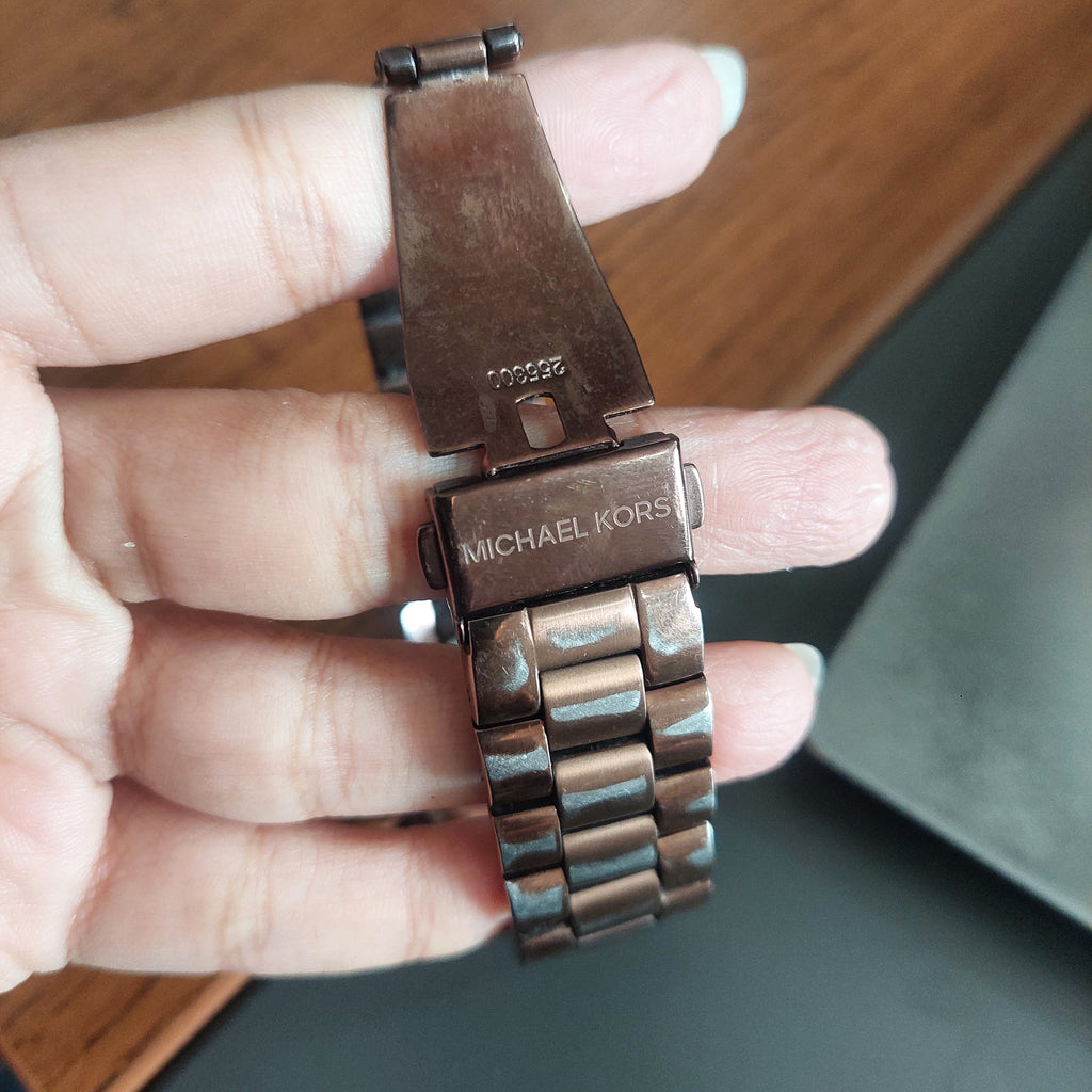 Michael Kors Brown MK-5492 Runway Wrist Watch | Pre Loved |