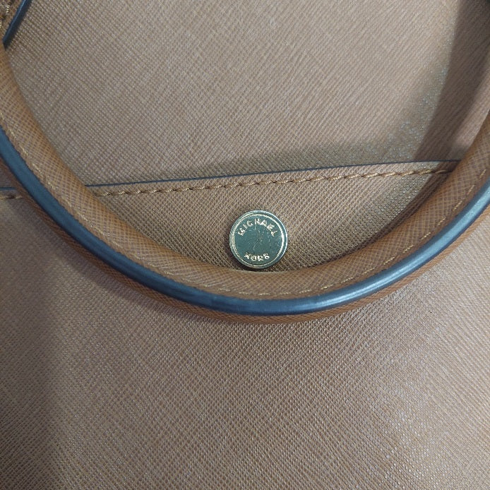 Michael Kors Brown Greenwich Sienna Large Saffiano Leather Bag | Pre Loved |