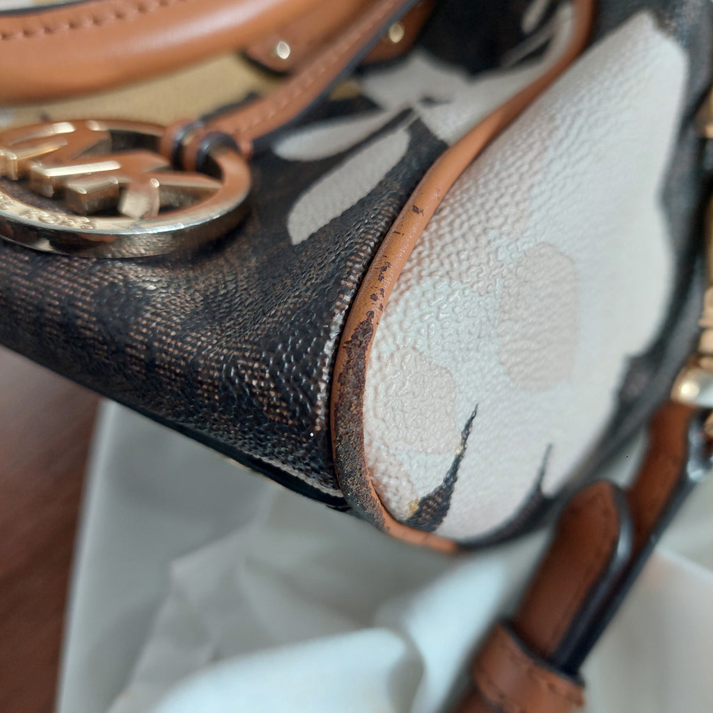 Michael Kors Brown Aria Satchel Bag | Pre Loved |