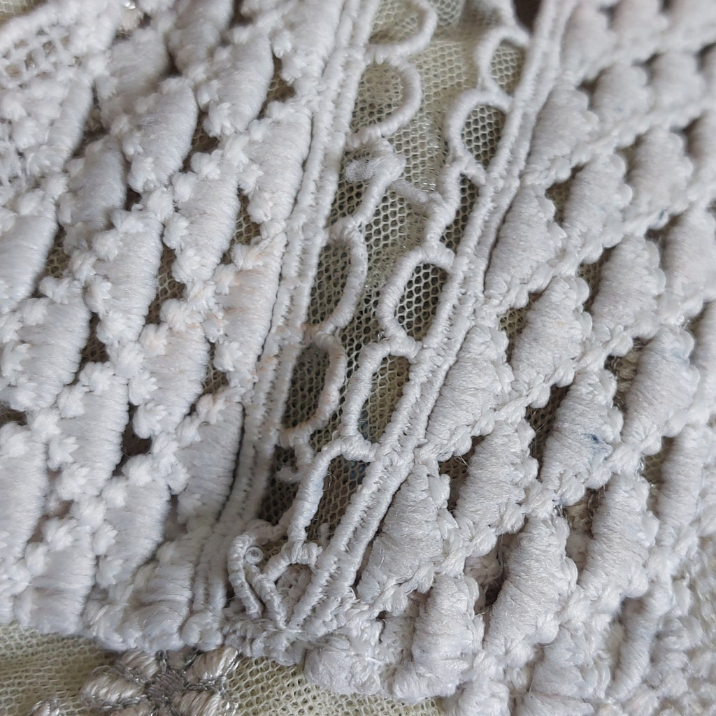 Sana Safinaz Beige Net Embroidered & Embellished Shirt (2 Pieces) | Pre Loved |