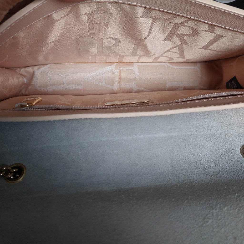 Furla Light Pink Julia Saffiano Leather Chain Shoulder Bag | Pre Loved |