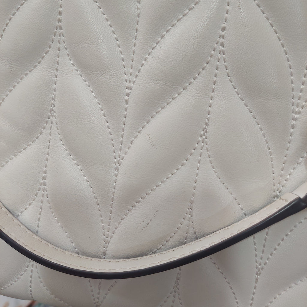 Kate Spade White Meena Leather Briar Lane Quilted Shoulder Bag | Pre Loved |