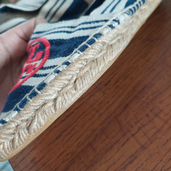 Tory Burch Red, White And Blue Espadrilles | Pre Loved |