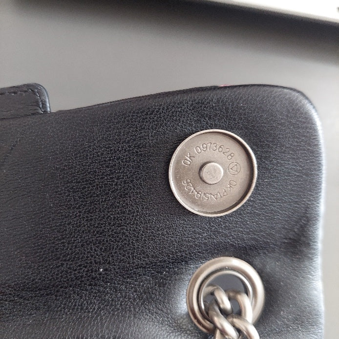 Kurt Geiger Black Leather Mini Kensington Rainbow Bag | Pre Loved |