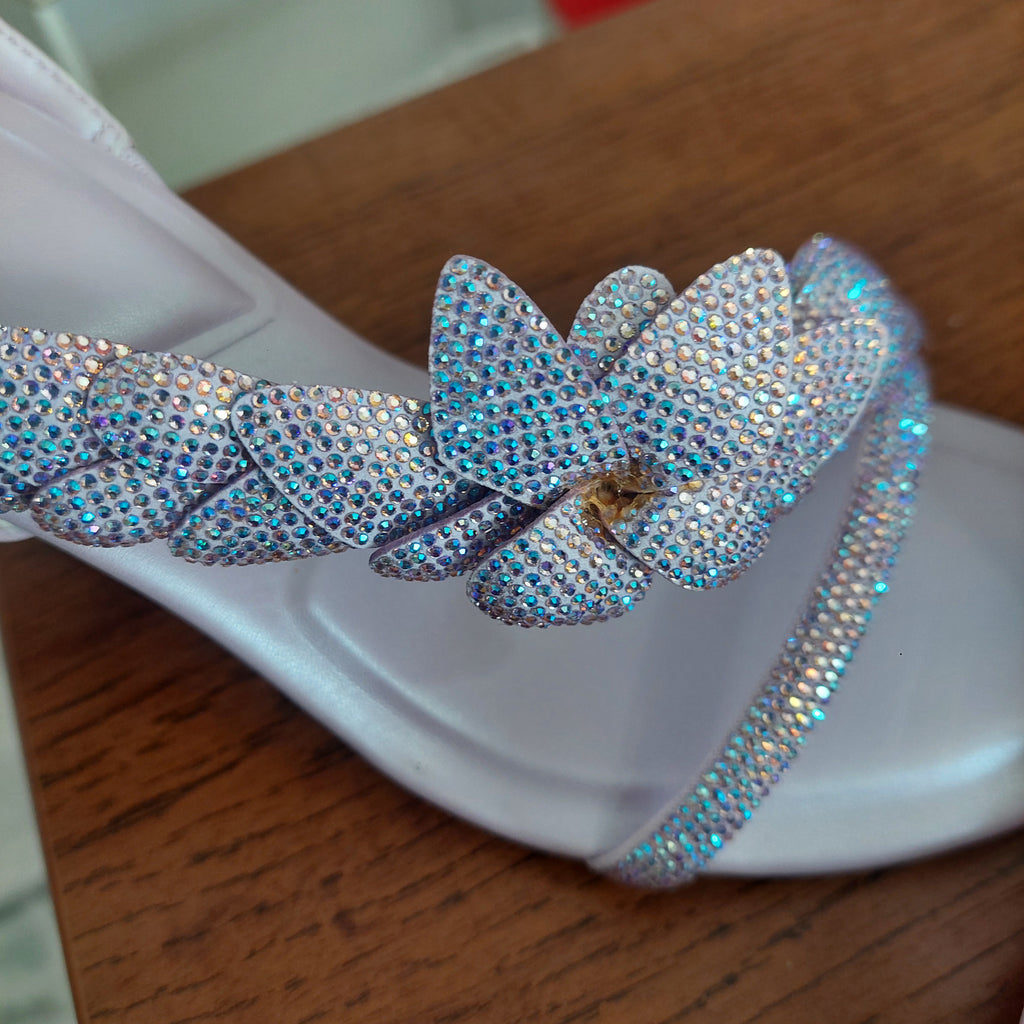 Aldo Purple Leatherette Dannae Embellished Heels | Like New |