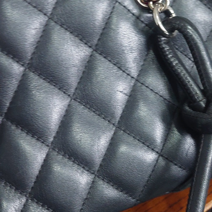 Chanel Black Calf Leather Cambon Ligne Mini Bag | Pre Loved |