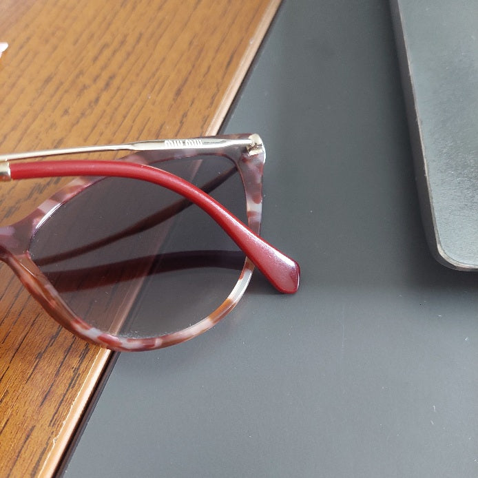 Miu Miu Pink/Purple Cat Eye Acetate Orchid Havana MU03US Sunglasses | Brand New |