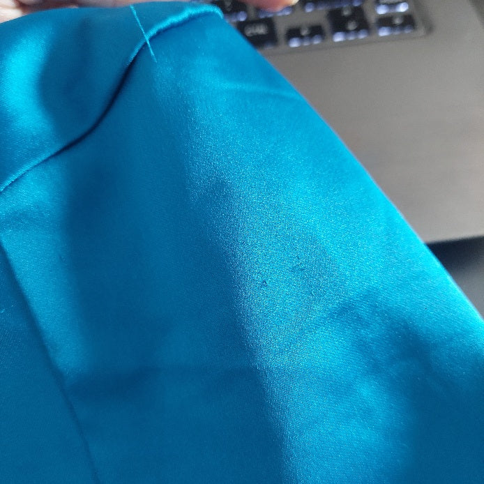 Rachel Zoe Blue Satin Collared Shirt | Brand New |