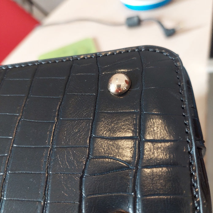 Dune Black Croc Synthetic Mini Logo Bag | Like New |