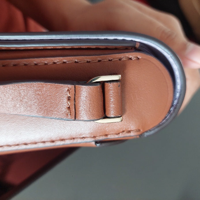 Kate Spade Tan Leather Nadine Medium Flap Crossbody Bag | Pre Loved |