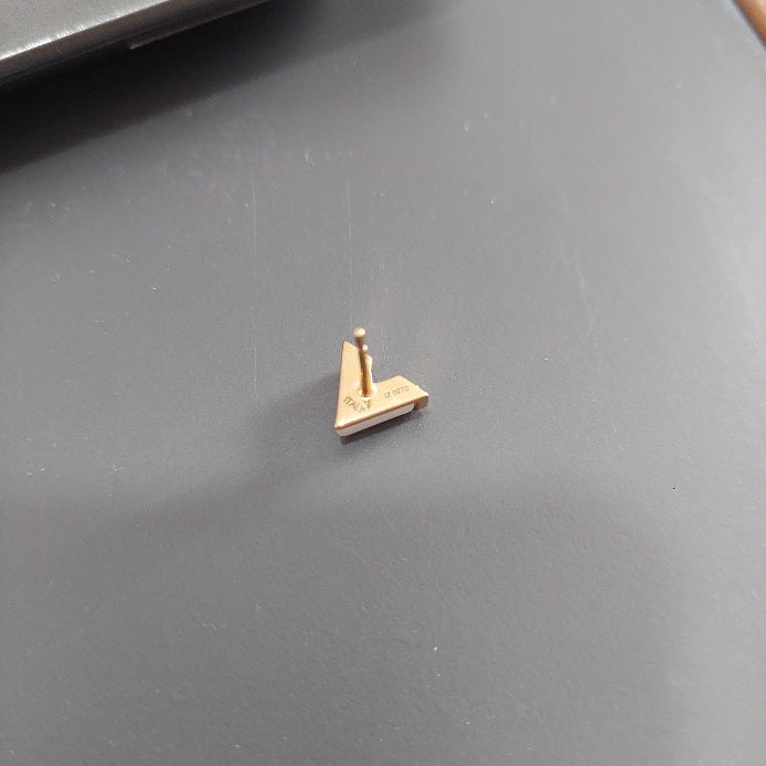 Louis Vuitton Gold V Stud Earrings | Gently Used |