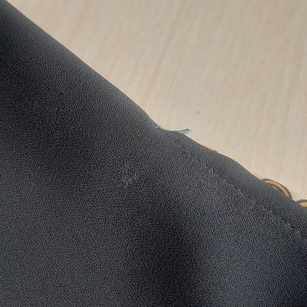 Zara Cream, Black & Green Chain Printed Satin Collared Shirt Gently