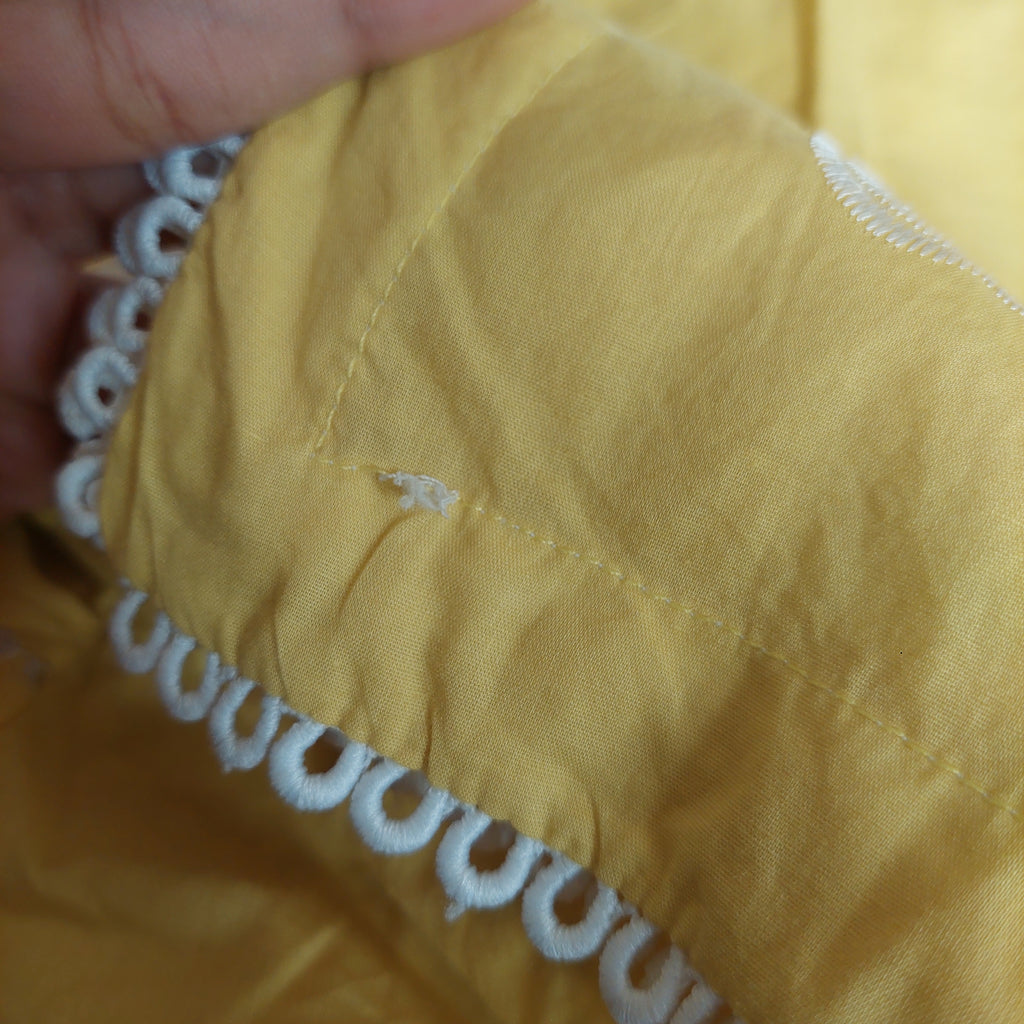 Sana Safinaz Yellow Thread Embroidered Kurta | Gently Used |