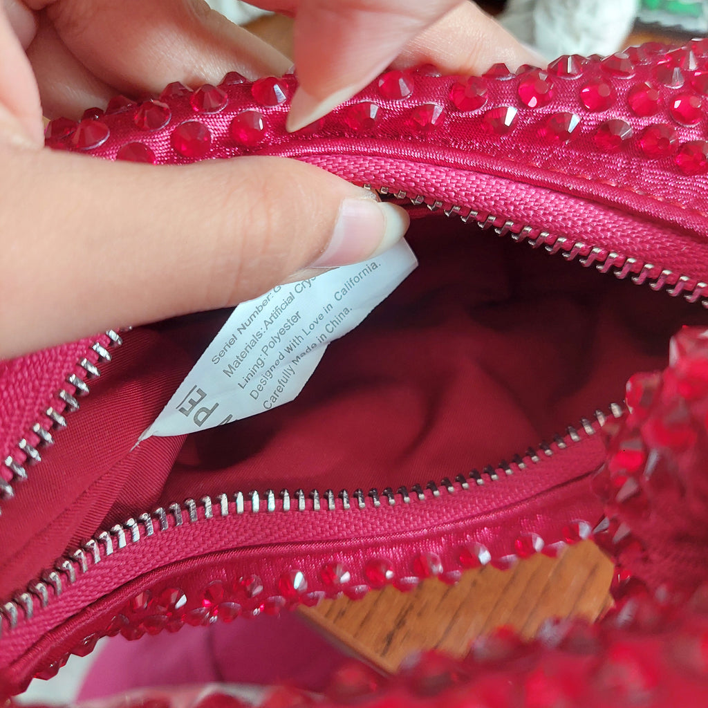 JW PEI Red Abacus Artificial Crystal Mini Top Handle Bag | Gently Used |