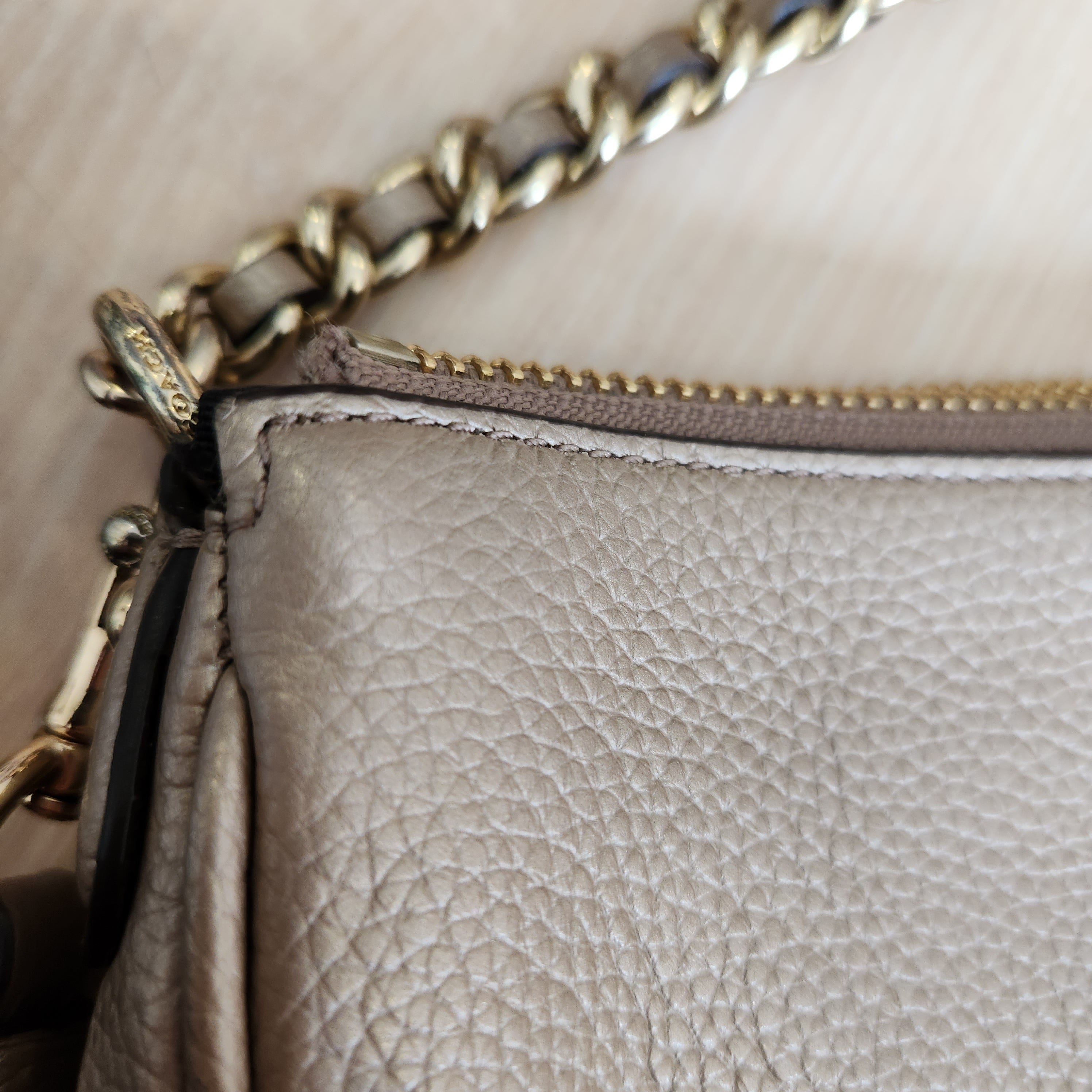 Coach carrie crossbody platinum store