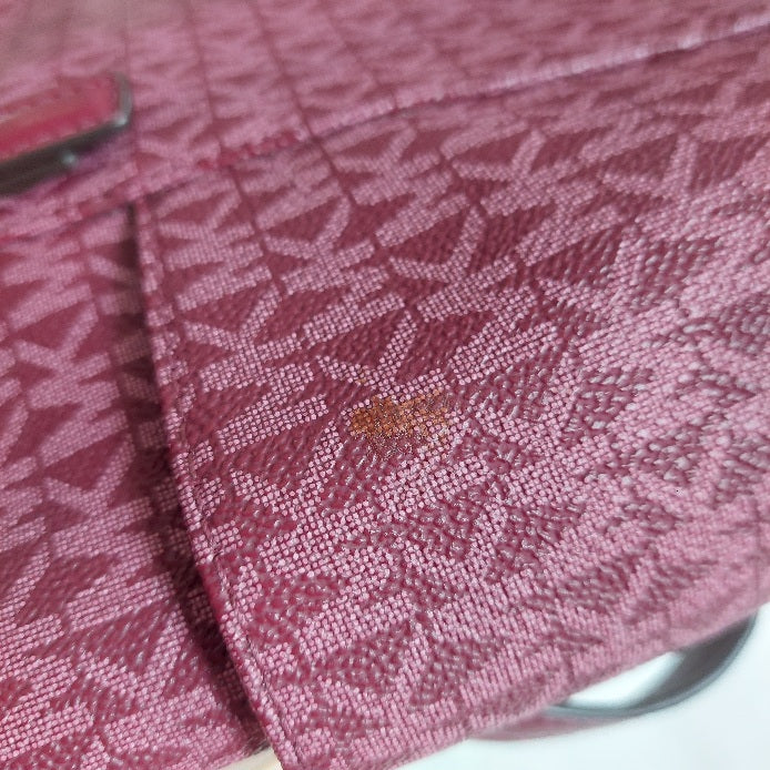 Michael Kors Plum Monogram Jet Set Travel Medium Tote | Pre Loved |