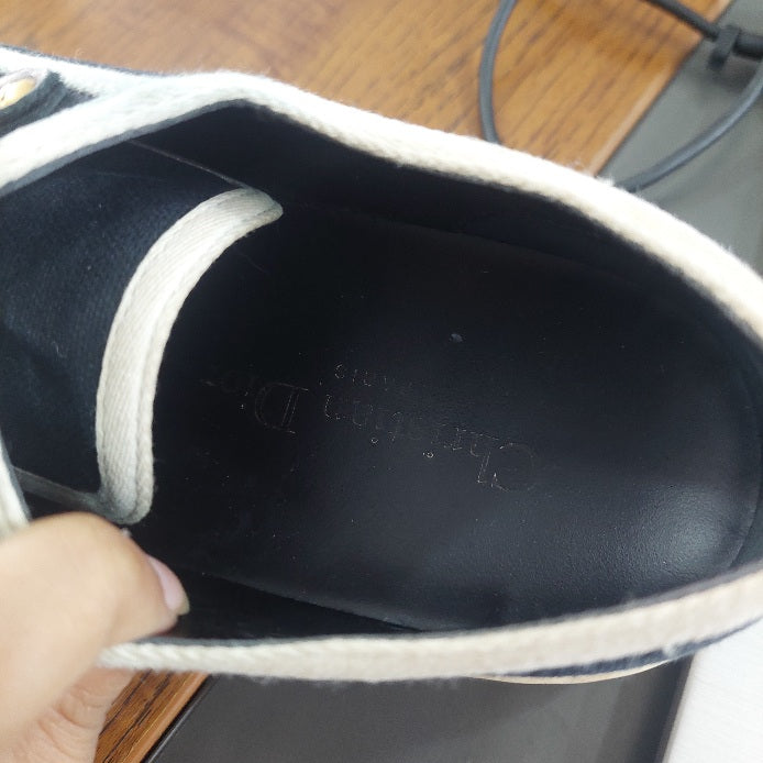 Christian Dior Walk'n'Dior Black & White Canvas Sneakers | Pre Loved |