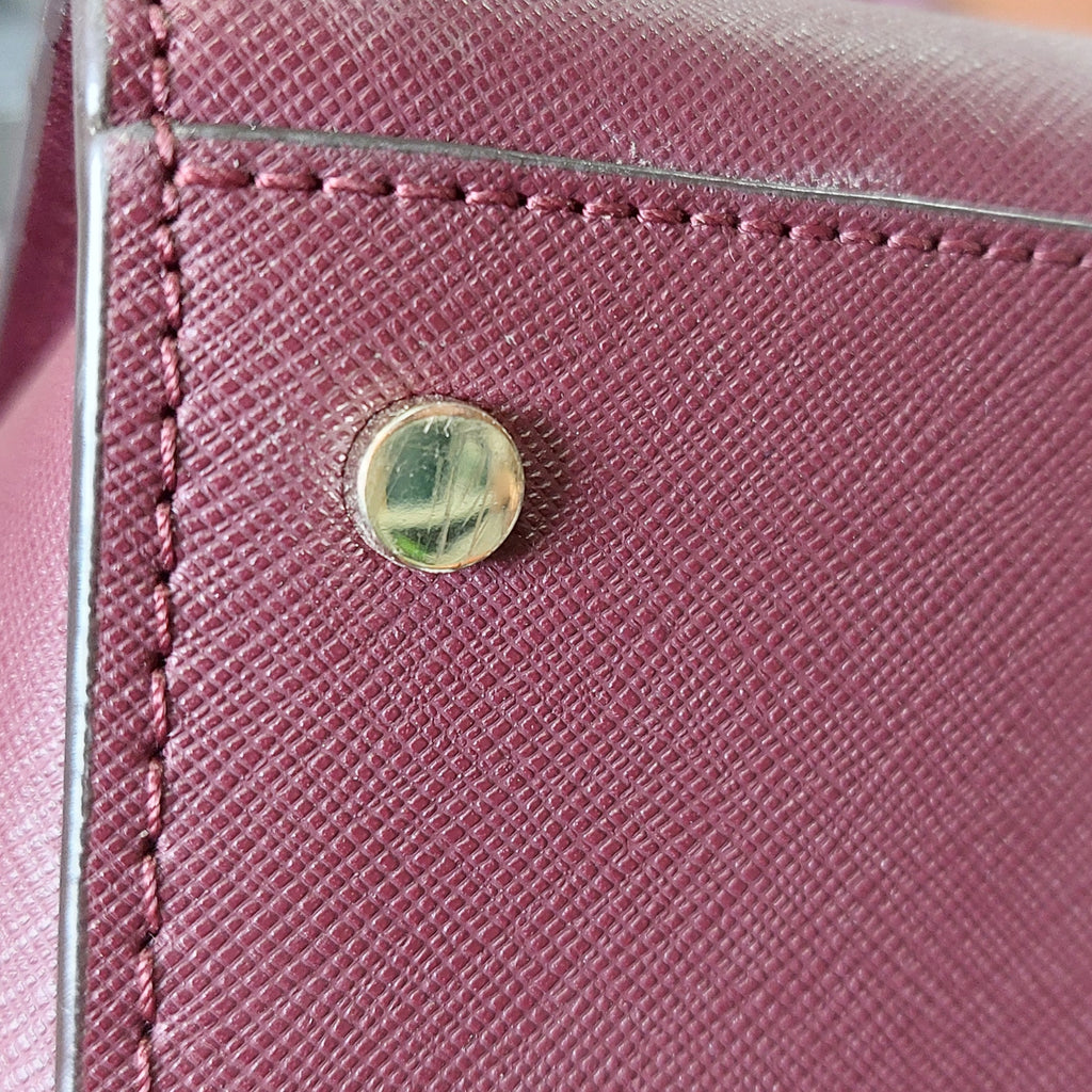 Kate Spade Cherrywood Cameron Leather Satchel Bag | Pre Loved |