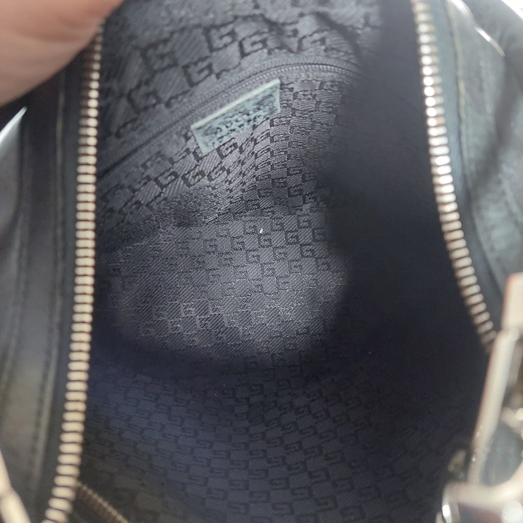Gucci Black Leather Shoulder Bag | Pre Loved |