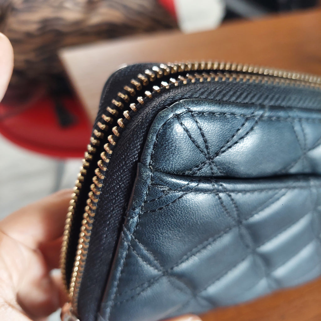 Kate Spade Black Quilted Leather Natalia Large Continental Wallet | Pre Loved |