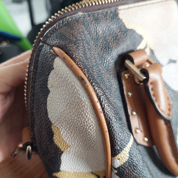 Michael Kors Brown Aria Satchel Bag | Pre Loved |