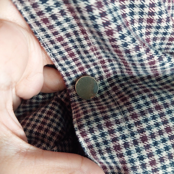 Next Black & Maroon Check Print Puffer Jacket | Gently Used |