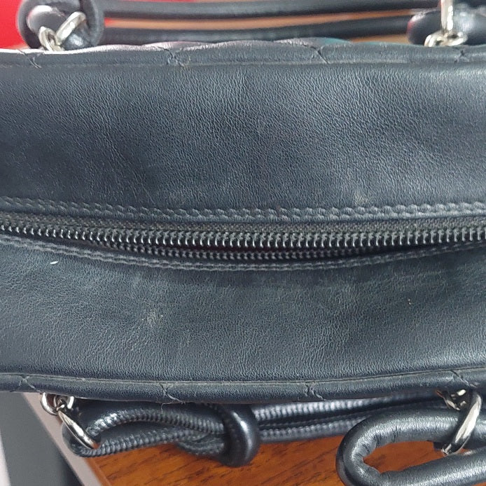 Chanel Black Calf Leather Cambon Ligne Mini Bag | Pre Loved |