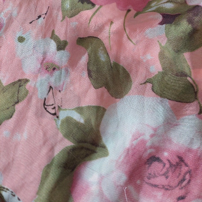 Forever 21 Pink Sheer Floral Printed Blouse | Pre Loved |