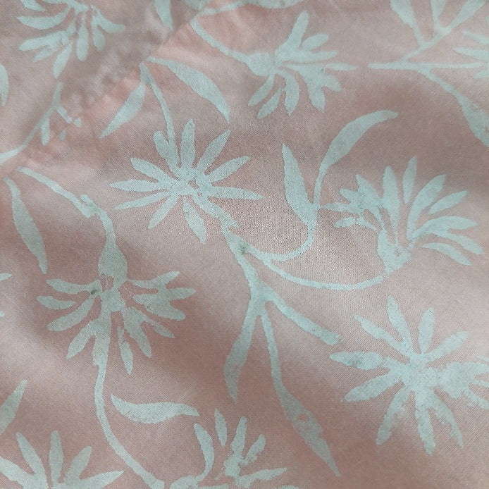 Blocked Textiles Light Pink & White Block Print Short Kurta | Like New |