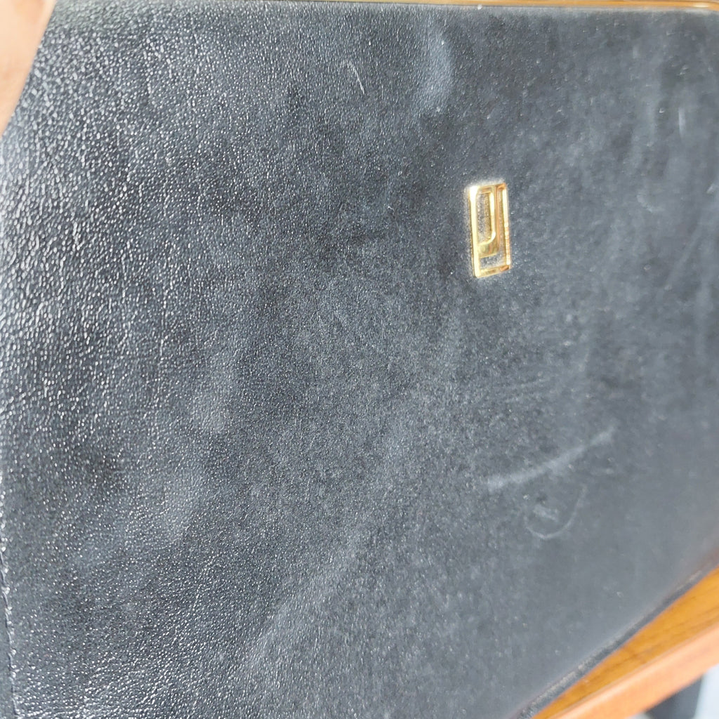Jafferjees Black Leather Handbag | Pre Loved |