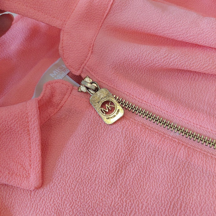 Michael Kors Peach Front Zip Top | Pre Loved |