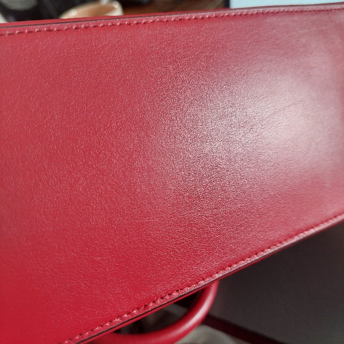 Coach Brown/Red Canvas & Leather Katy Signature Dome Satchel Bag | Pre Loved |